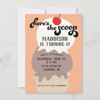 Hier ist die Einladung von Scoop Cream Birthday