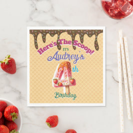 Hier ist die Einladung zu Scoop Waffle Cone Serviette