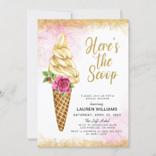 Hier ist die Einladung zum Scoop Ice Cream Brautpa