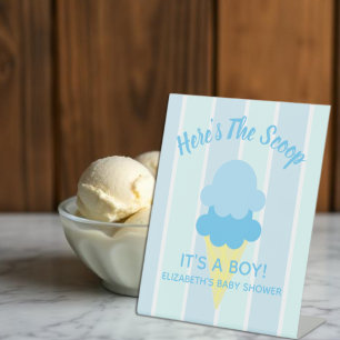 Hier ist die Eiscreme-Sommer-Baby-Party Sockelschild
