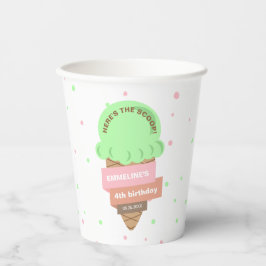 Hier ist die Minzeiscreme-Süße Geburtstagsüberrasc Pappbecher