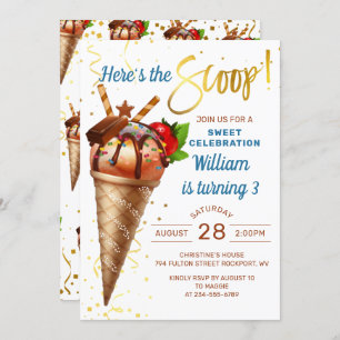 Hier ist die Schokoladencreme zum Geburtstag Einladung