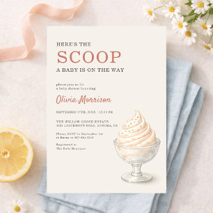 Hier ist die Scoop Eiscreme-Baby-Party Einladung