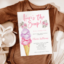 Hier ist die Scoop Ice Cream Baby Shower