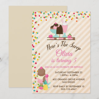 Hier ist die Scoop Ice Cream Birthday Party Einladung