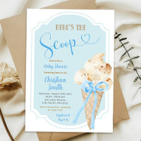Hier ist die Scoop Ice Cream Blue Baby Dusche