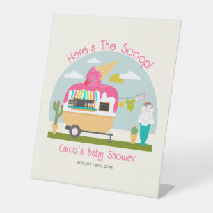 Hier ist die Scoop Ice Cream Camper Girl Baby Dusc Sockelschild