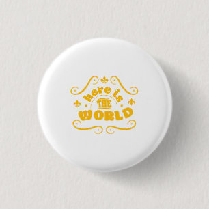 Hier ist die Welt Button