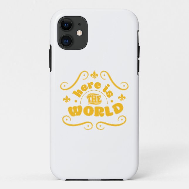 Hier ist die Welt Case-Mate iPhone Hülle (Rückseite)