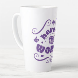 Hier ist die Welt Milchtasse