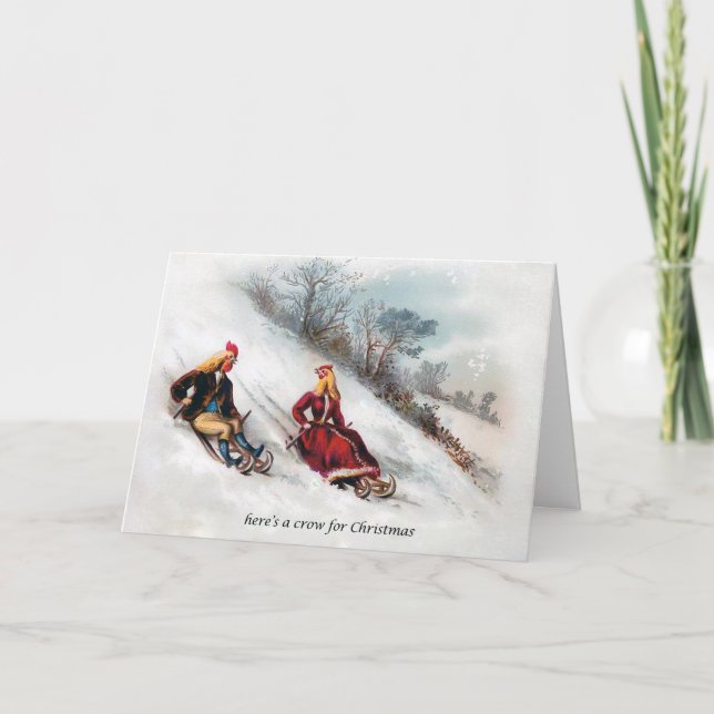 Hier ist ein Crow zu Weihnachten (Vorderseite)