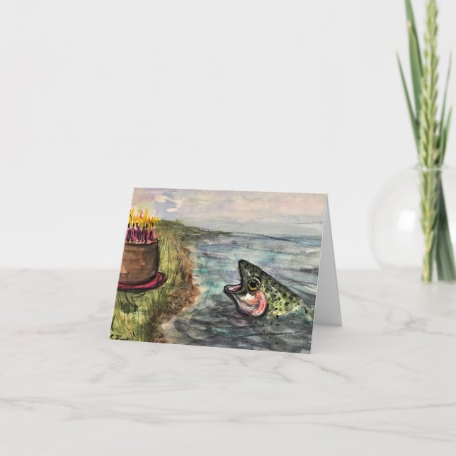 Hier ist ein glücklicher Geburtstag Dankeskarte (Vorderseite)