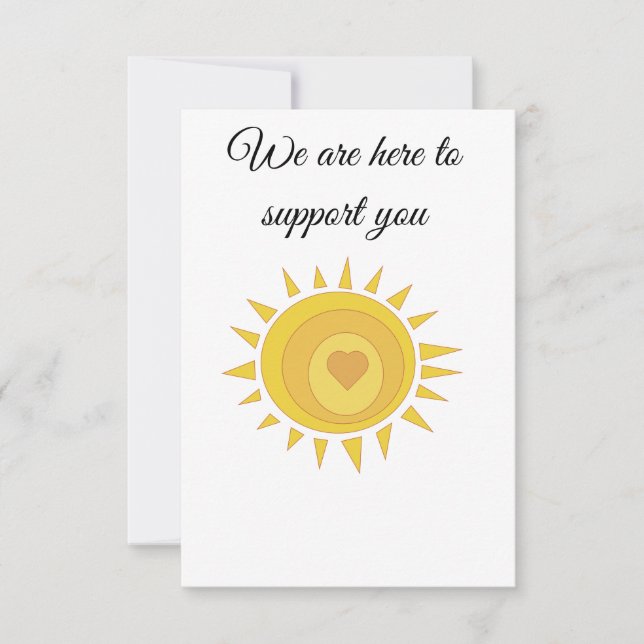 Hier ist eine Unterstützerkarte Karte (Vorderseite)