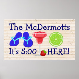 Hier ist es 5:00 poster