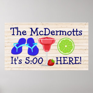 Hier ist es 5:00 poster