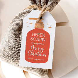 Hier ist Ihre Seifen-Weihnachtsgrüße Geschenkanhänger