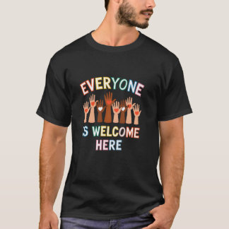 Hier ist jeder willkommen Idaho-Lehrerunterstützun T-Shirt