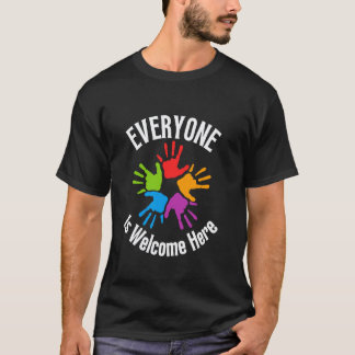Hier ist jeder willkommen Inklusive Vielfalt unter T-Shirt