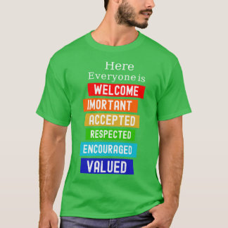 Hier ist jeder willkommen wichtiger Idaho-Lehrer F T-Shirt