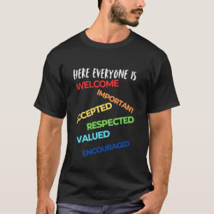 Hier ist jeder Willkommen Wichtiger Idaho-Lehrer F T-Shirt
