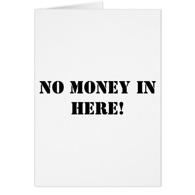 Hier ist kein Geld drin (Vorne)