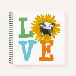 Hier ist meine LIEBE von Sunflower Piggy Notizbuch
