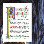 HIER IST STAND GOTT HELFEN MIR MARTIN LUTHER QUOTE LEINWANDDRUCK<br><div class="desc">Die bahnbrechende Haltung von Martin Luther, der nie alt wird. "Hier stehe ich, ich kann nichts anderes tun. Seitdem verdienen Ihre Majestät und Herrschaft eine einfache Antwort. Ich werde ohne Hörner und ohne Zähne antworten. Sofern ich nicht von der Schrift und dem schlichten Grund überzeugt bin, akzeptiere ich die Autorität...</div>