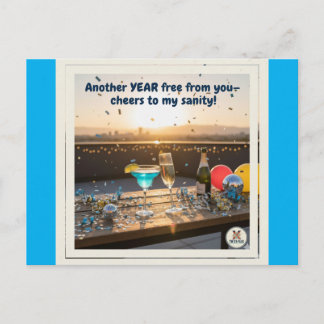 Hier ist Vernunft Feiertagspostkarte