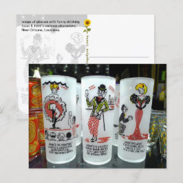 "Hier ist ..." Vintage Glaswaren, New Orleans, LA Postkarte