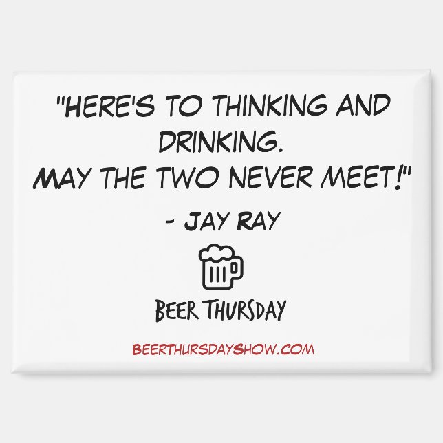 "Hier ist zu denken und zu trinken" Magnet (Vorderseite)