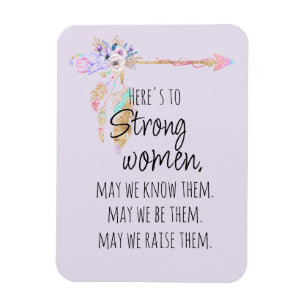 Hier ist zu Strong Women Boho Floral Arrow Lilac Magnet