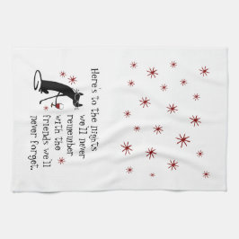 Hier ist zum Nights Friends Wine Toast Geschirrtuch