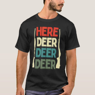 Hier Jäger Gewehr Jagd Hirsche Fischen Vintage T-Shirt