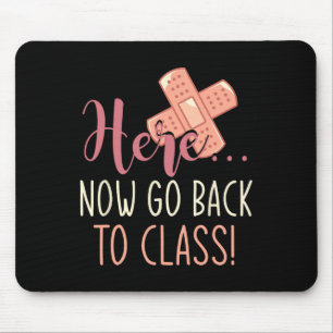 Hier Jetzt Zurück Zur Cl-Pflege Lustige Schulkrank Mousepad
