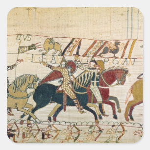 Hier kämpfen die Franzosen Quadratischer Aufkleber