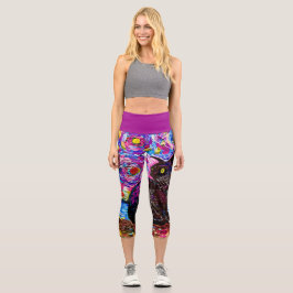 Hier Kitty Kitty!! Capri Leggings