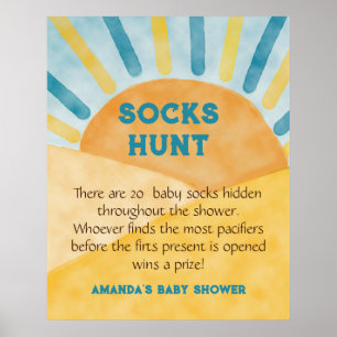 Hier kommen Blue Rays Sunshine Baby Dusche Jagdspi Poster