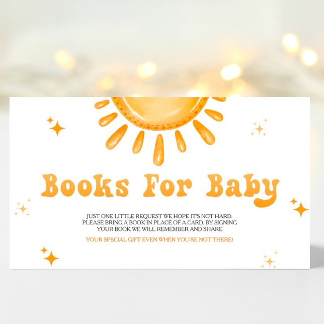 Hier kommen die Son Baby Duschbücher für Baby Begleitkarte (Von Creator hochgeladen)