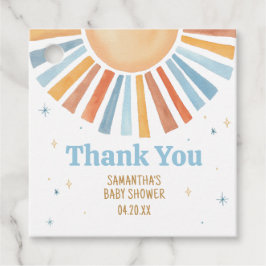 Hier kommen die Son Baby Duwer Square Fevor Tags Geschenkanhänger