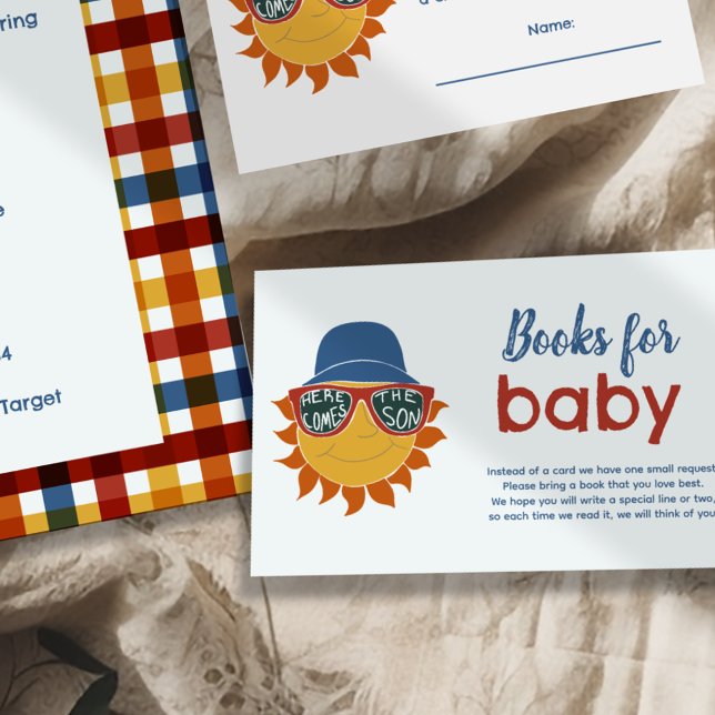 Hier kommen die Son Shower Books for Baby Begleitkarte (Von Creator hochgeladen)