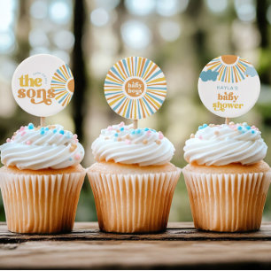 Hier kommen die Sons Twin Boy Cupcake Toppers
