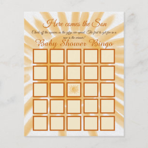 Hier kommen Ray of Sunshine Baby Shower Bingo Game
