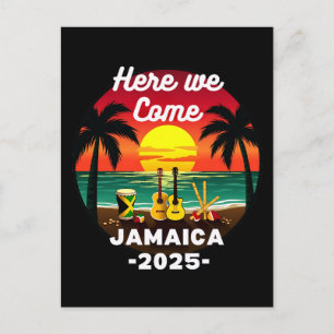 Hier kommen wir Jamaica 2025 Girls Trip Family Som Postkarte