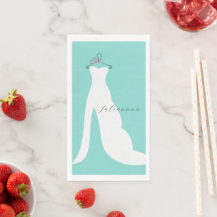 Hier kommt das Bride Personalisiert Dusche Party Serviette