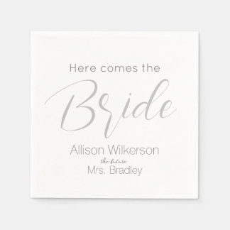 Hier kommt das Bride Script Brautparty Serviette