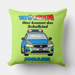 Hier kommt das Schulkind - Polizei Tatütata Kissen