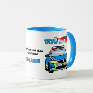 Hier kommt das Schulkind - Polizei Tatütata Tasse
