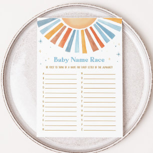 Hier kommt das Son Baby Shower Baby Name Race Game