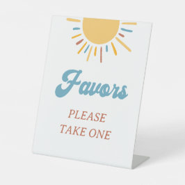 Hier kommt das Son Baby Shower Lieblingszeichen Sockelschild