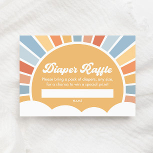 Hier kommt das Son Retro Diaper Raffle Ticket Begleitkarte